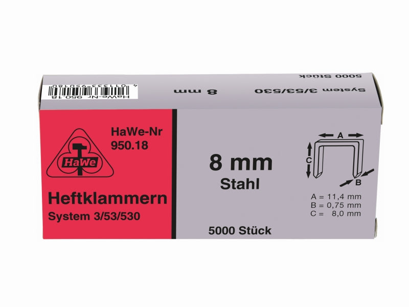 HaWe Tackerklammern Sy. 53/10 mm/5000 Stück